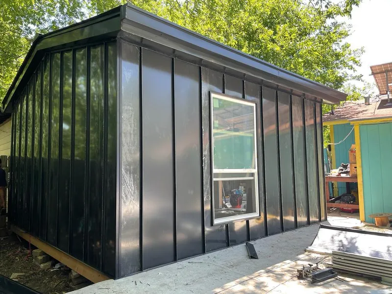 Black standing seam metal wall panels for Metal Roof Installation in Chesapeake